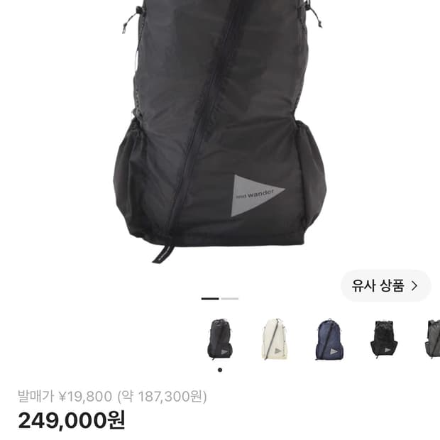 앤드원더 실데이 백팩 차콜