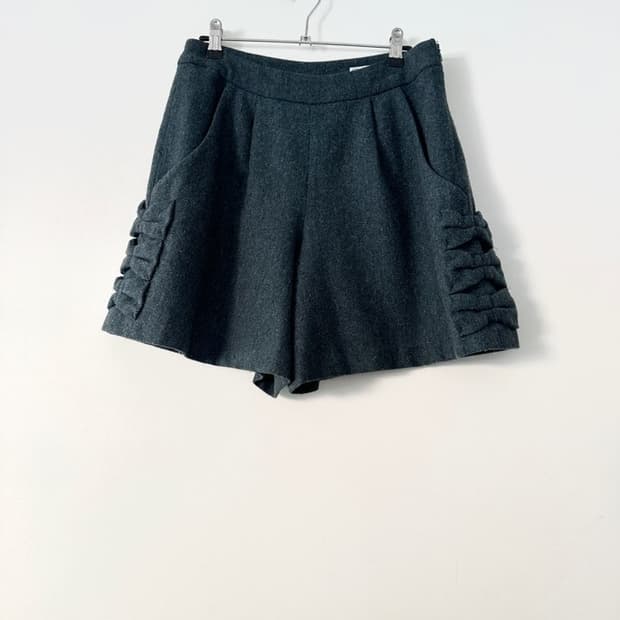 Ribbon detail warm mini pants 