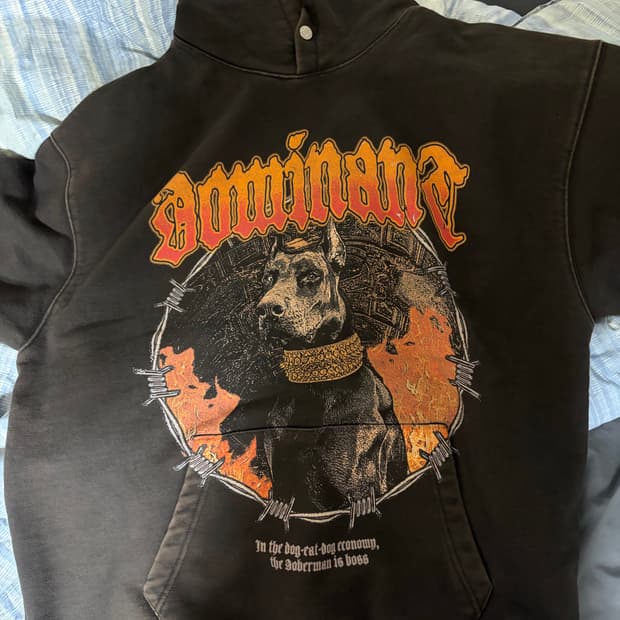 도미넌트 도베르만 워싱 후드티