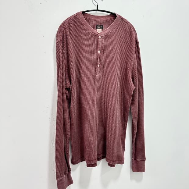 RRL Ralph Lauren 인디고 헨리넥 와플 니트