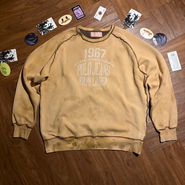 Polo jeans grunge dirty wash sweatshirt