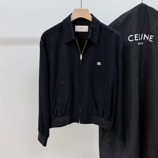 [미사용/50] 셀린느 트리오페 레이온 트윌 블루종 자켓