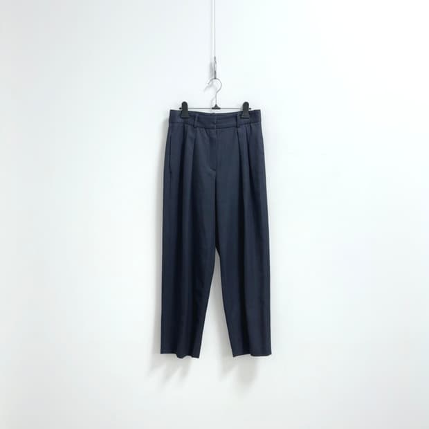 마시모두띠 네이비 핀턱 팬츠