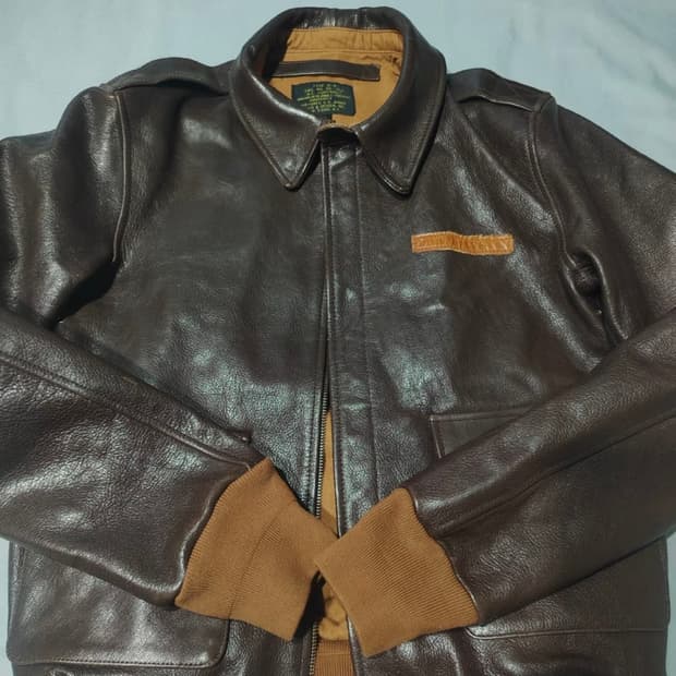 영국 태닝 고트스킨 A-2 플라이트 자켓