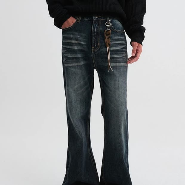 레가시 플레어 데님 팬츠 다크블루 M