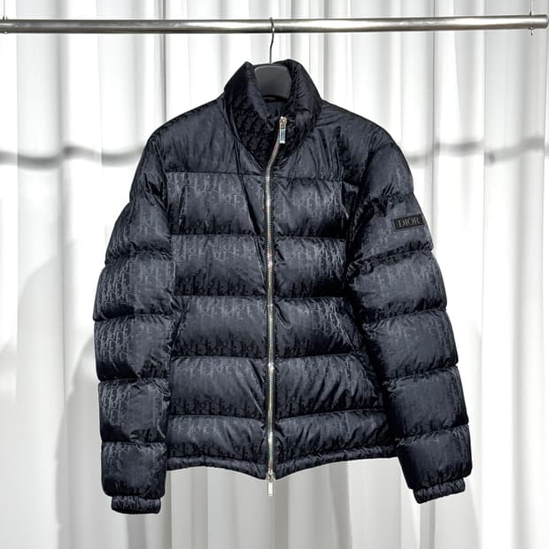 24FW 디올 오블리크 테크니컬 자카드 패딩 48 블랙