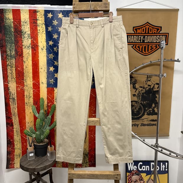 90s 폴로 랄프로렌 에단 와이드 스트레이트 치노팬츠 N944  