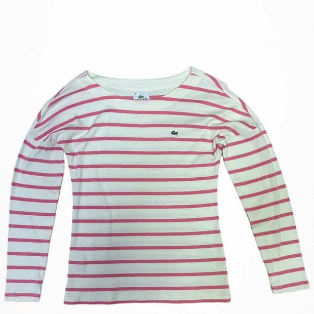 LACOSTE 스트라이프 롱슬리브 티셔츠