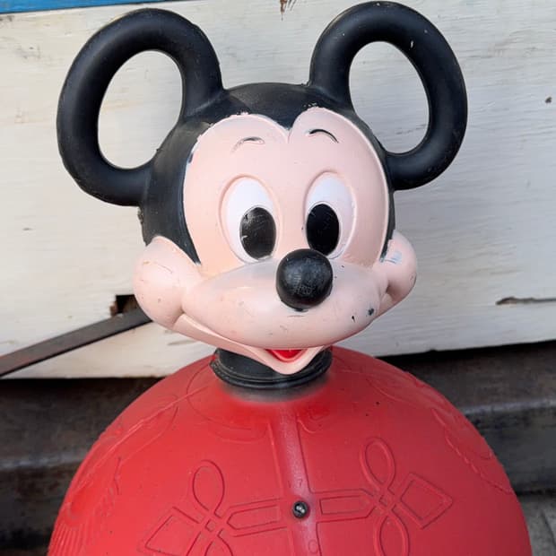 빈티지 소품 1970년 미키마우스 바운스볼