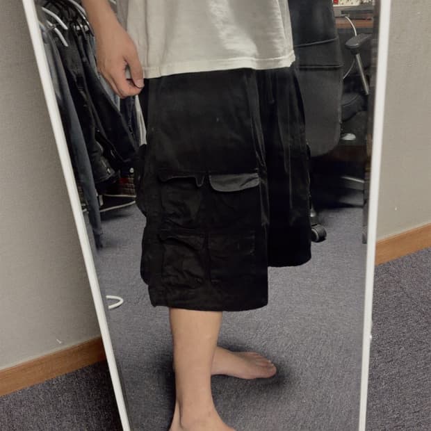 Anglan Slather Utility Pocket Half Pants