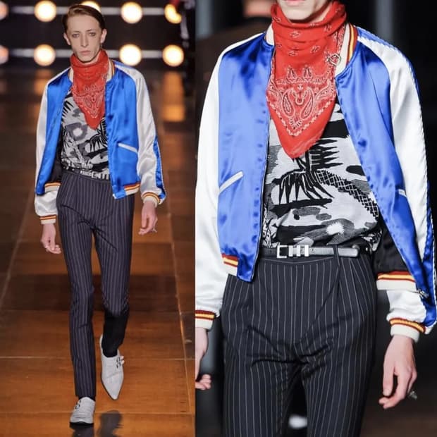 생로랑 SS14 실크 스카잔