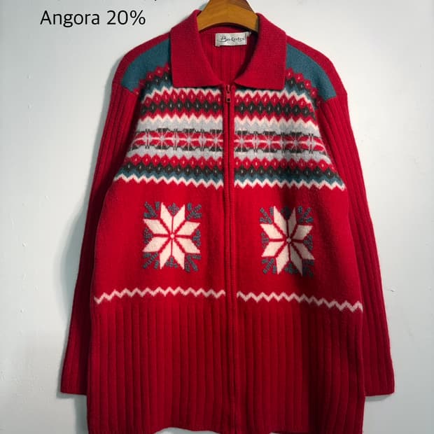 [M] 램스울 앙고라 노르딕 니트 가디건 