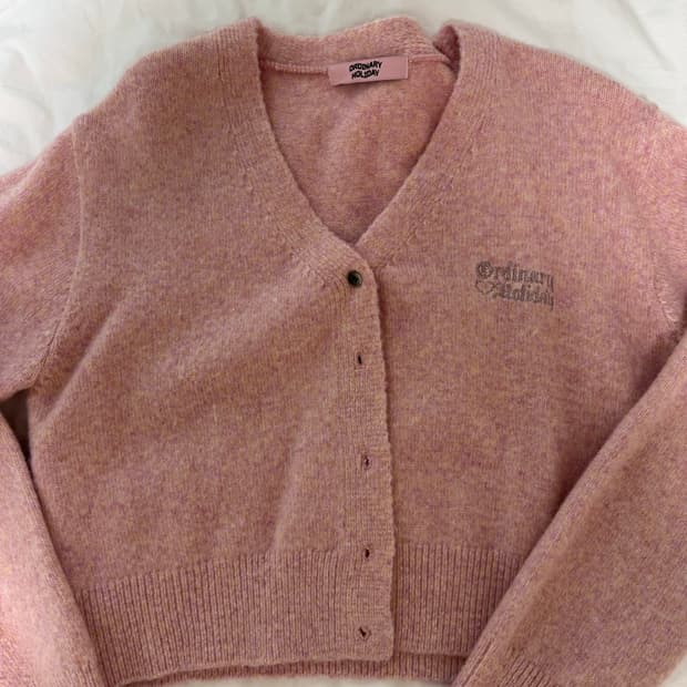ordinary holiday 핑크 가디건