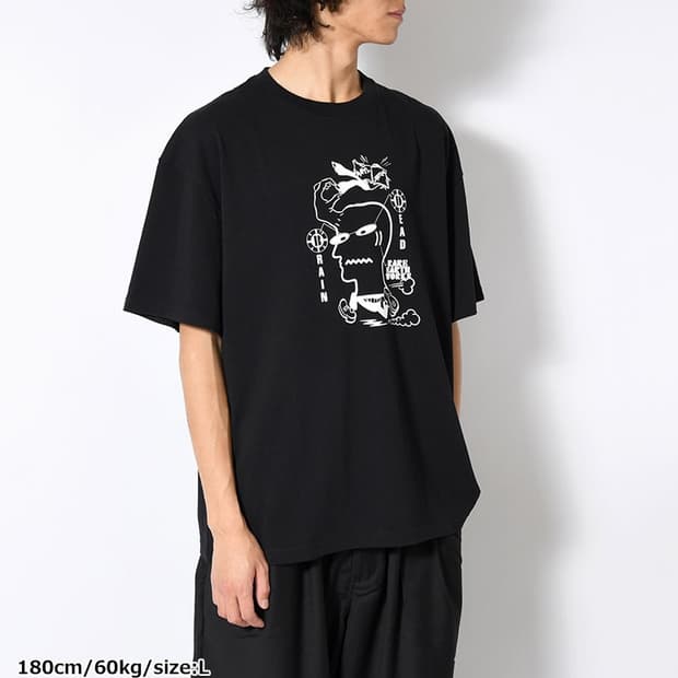 S 새제품) 브레인데드 반팔 그래픽 티셔츠 남자 여자 95 100 M