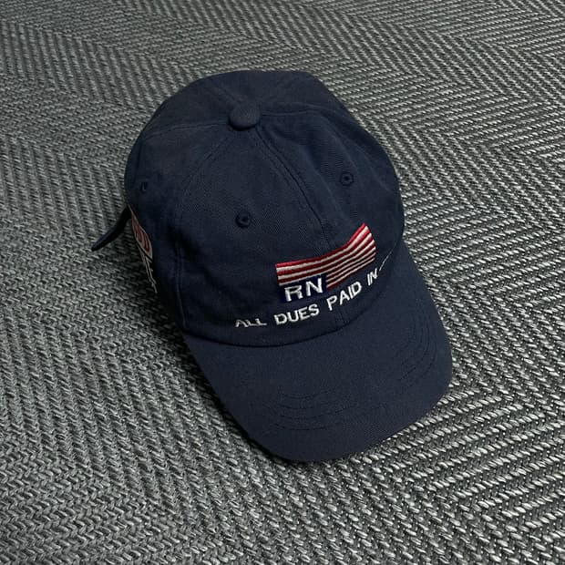 MILIITAGE 패치워크 성조기 빅로고 볼캡o 5175