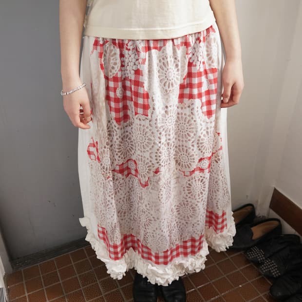 꼼데가르송 프릴 레이스 스커트