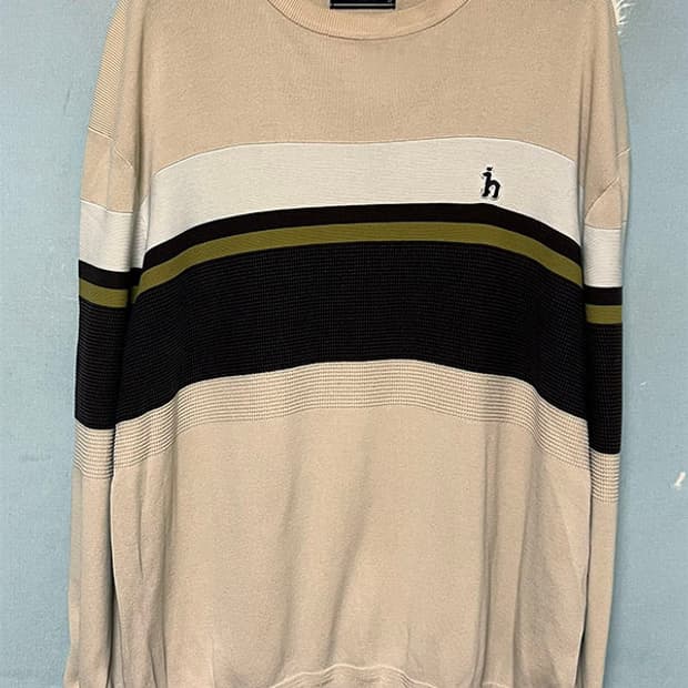 헤지스 컬러배색 남자 면니트 춘추 XL 105