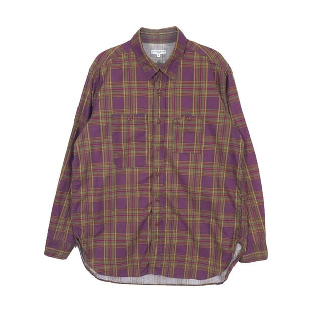 ENGINEERED GARMENTS 퍼플 체크 셔츠 L
