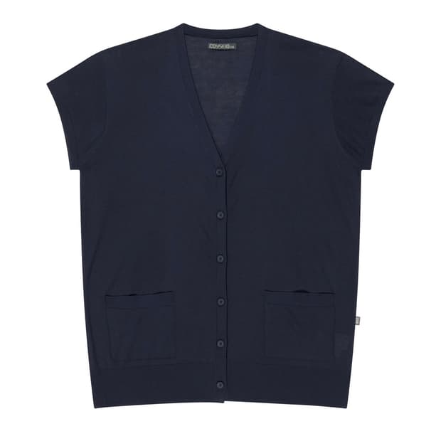 038 half sleeve cardigan navy