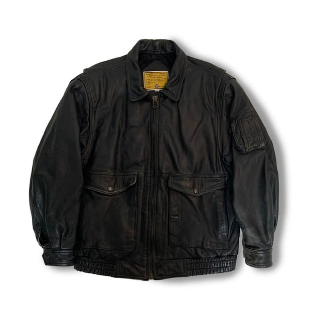 90s vintage A2 leather jacket