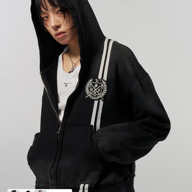 LAUREL ZIP HOODIE BLACK