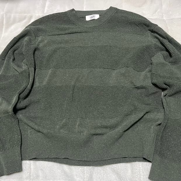 엘무드 아일랜드 탠셀 린넨 풀오버 니트 포레스트 48