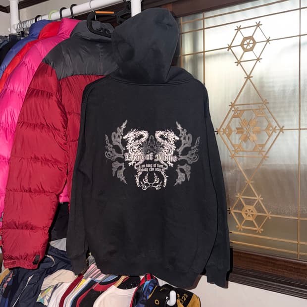 Ancestress  킹 오브 플레임 기모 후드 집업 후디 