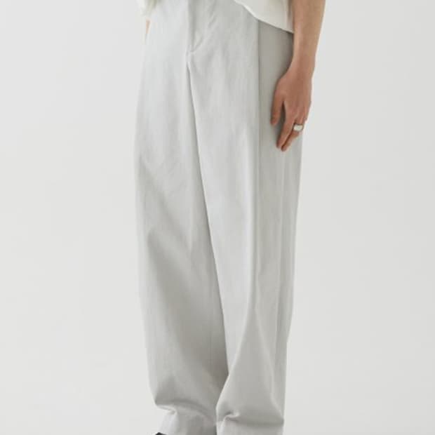 [M] 주앙옴므 PLEATED WIDE COTTON PANTS