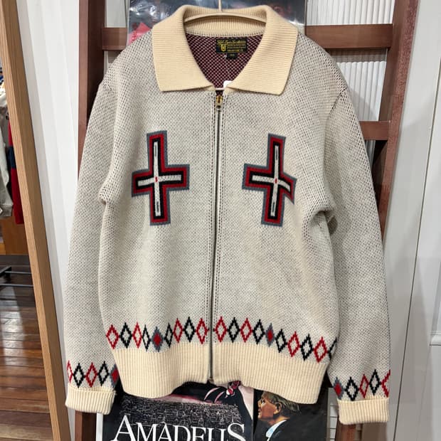 Style eyes 인디언 니트 집업 자켓 38R