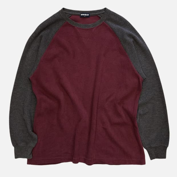 old uniqlo ribbed raglan t-shirt