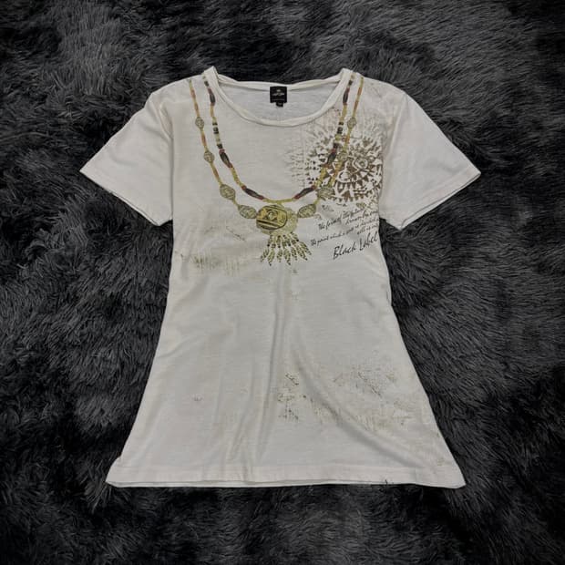 Semantic Design 체인 프린팅 반팔 티셔츠