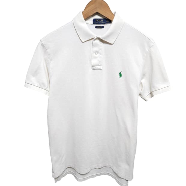 100)POLO 폴로 커스텀핏 아이보리 반팔 카라티