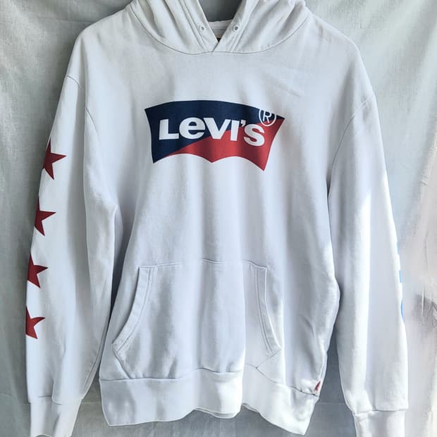 리바이스(LEVI'S) 남성용 시그니처 로고 코튼 후드 티셔츠