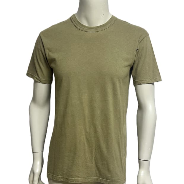 미군 카키색 라운드 반팔 티셔츠 (M) (16) (만원샵)
