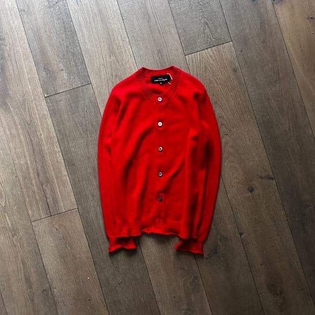 Red Flare Punching Cardigan