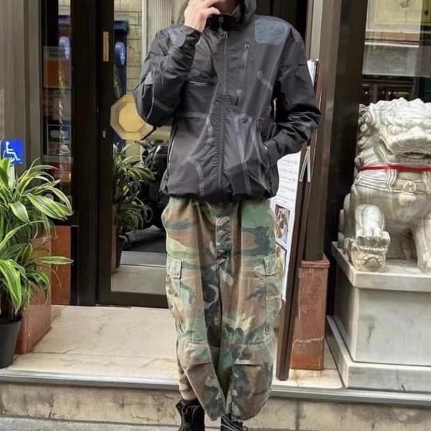 [os] camo baggy shorts 