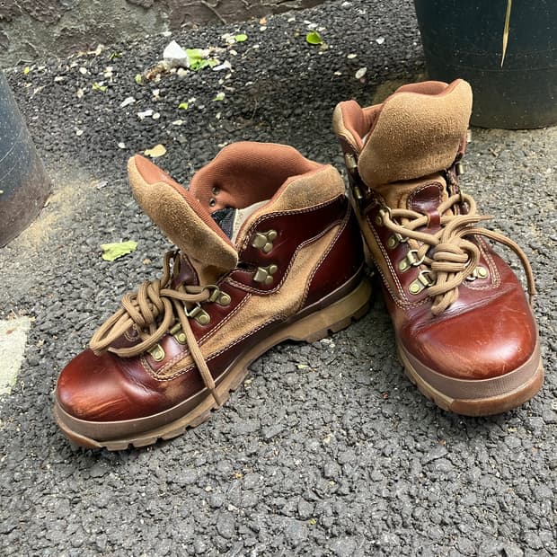 275) Timberland 브라운 워터프루프 레더 하이커 부츠