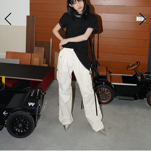dared big button cargo pants m사이즈