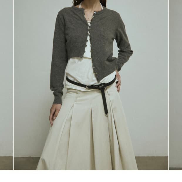 WKND 언발란스 니트 가디건