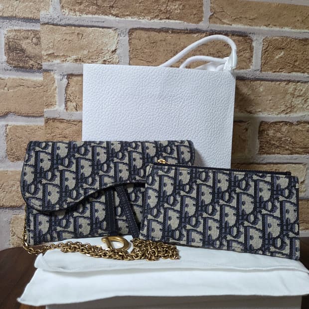 디올 오블리크 스몰 체인 파우치