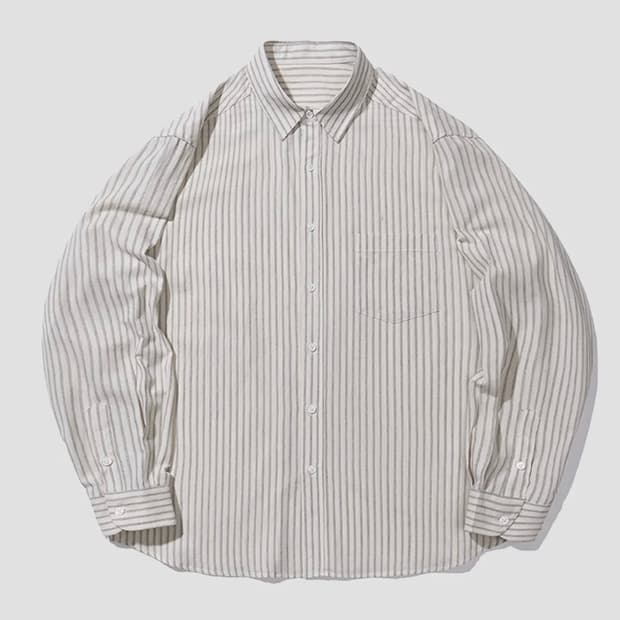 [M] 틀영 플레인 스트라이프 셔츠