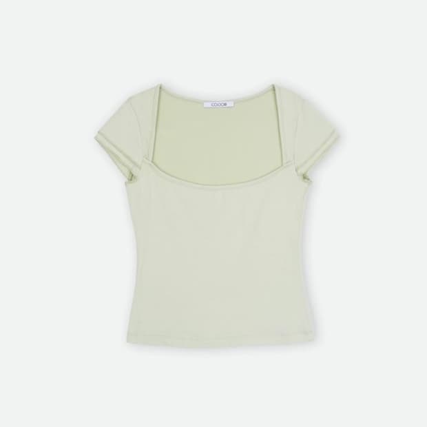 콜로신스 스퀘어 티셔츠 허니듀그린