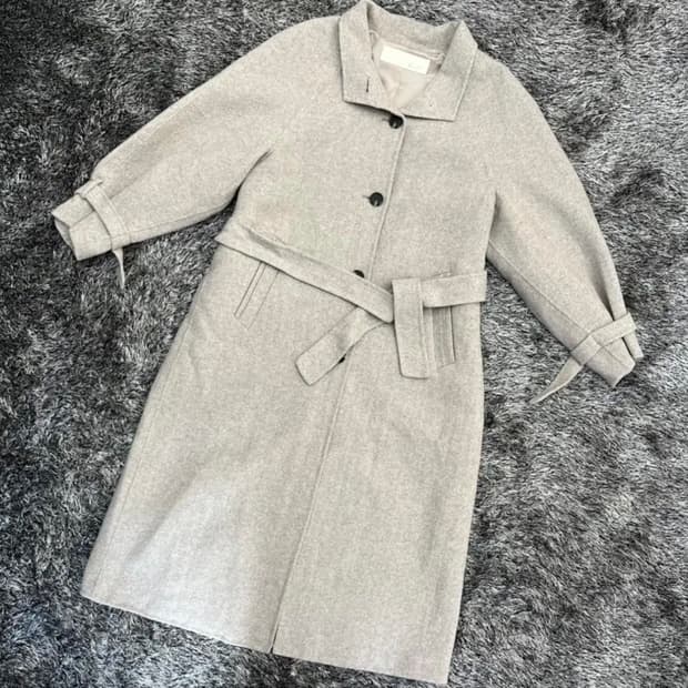 G_CUT 지컷 여성 울 블랜드 벨티드 코트 (55)