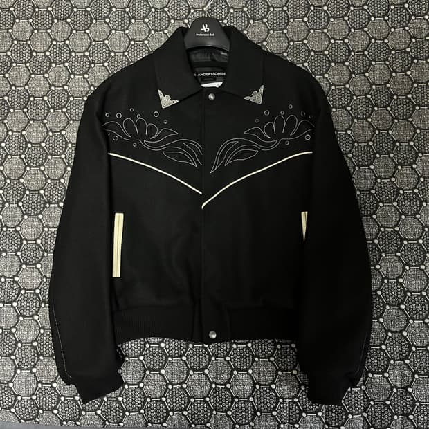 [L] 앤더슨벨 르망 울 블루종 자켓 awa553m 블랙