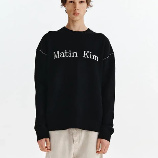 마뗑킴 컬러라인 니트 공용M사이즈