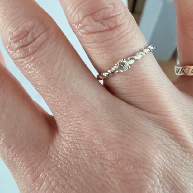 14k꼬냑다이아 반지