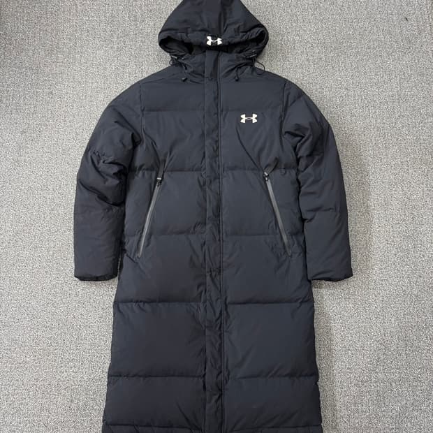 언더아머/다운 블랙 롱 패딩 점퍼 공용