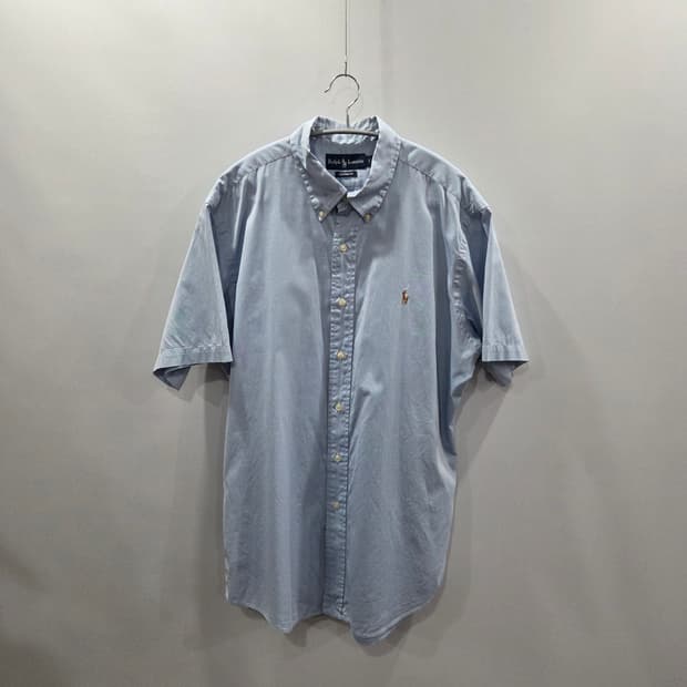 폴로랄프로렌 버튼다운 솔리드 반팔셔츠 44 