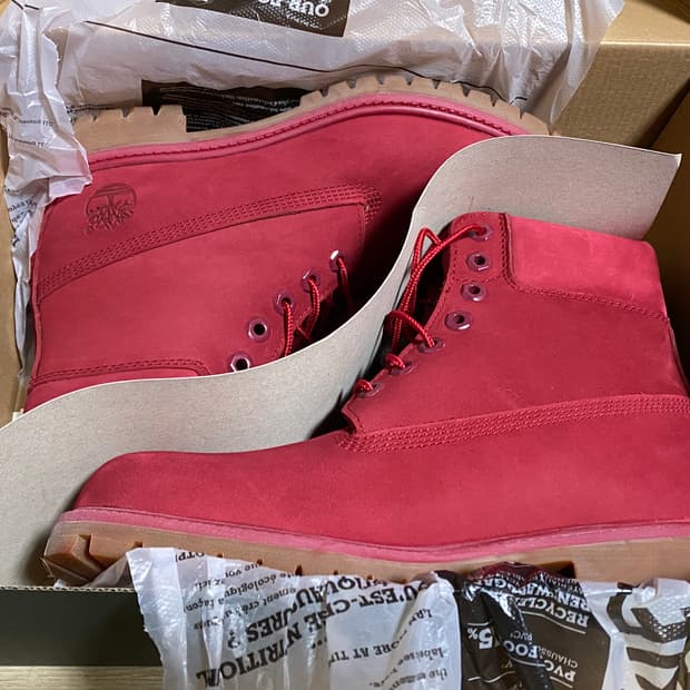 팀버랜드 6인치 프리미엄 부츠 레드