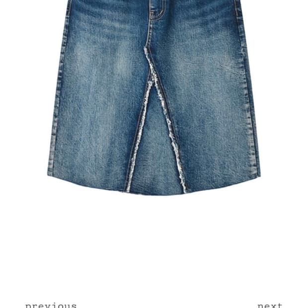 [SLOCO] Cut off denim skirt 더버터크림 슬로코